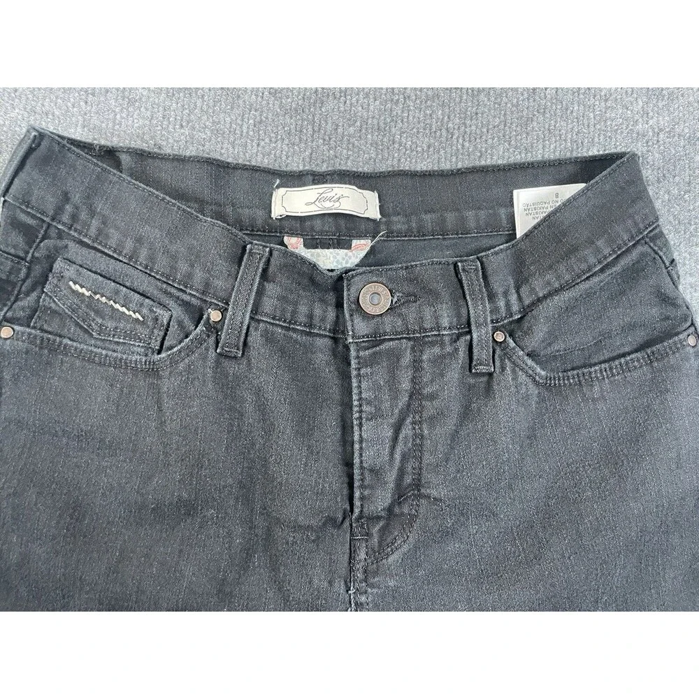 Levi's Jeans Women's 8 Black Cropped Baggy Loose Fit Pants - Picture 7 of 11